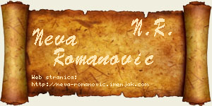 Neva Romanović vizit kartica